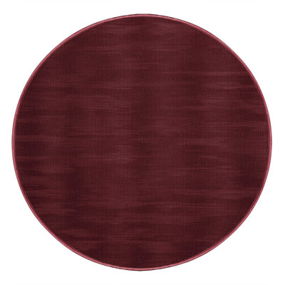Machine Washable Solid Red Area Rug
