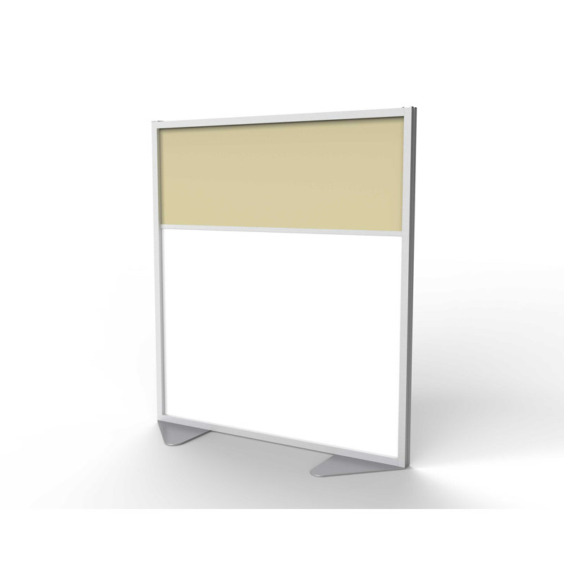 Paravent de plancher 1 panneau, H 54 po x l 48 po, Blanc / caramel