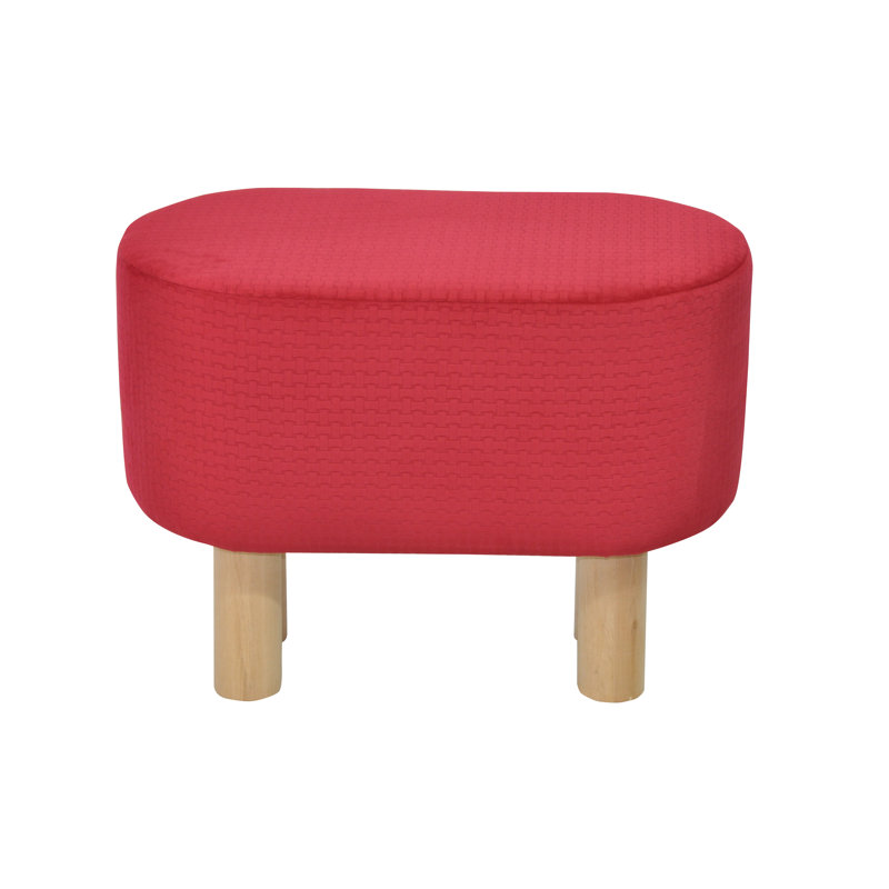 Kivi Polyester Blend Upholstered Bench, Red