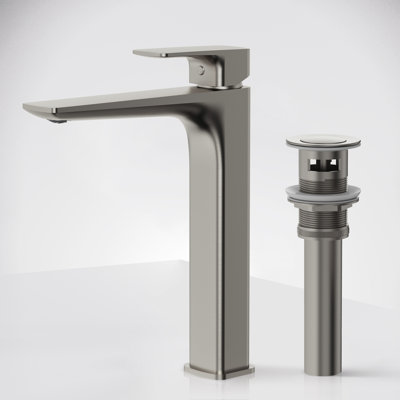 Single Hole Vessel Bathroom Faucet, Single Handle Vessel Bathroom Sink Faucet with Drain Assembly