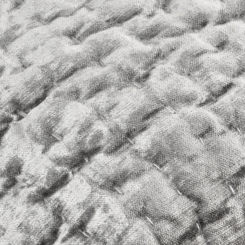 Velvet Quilt, Queen Quilt, Gray