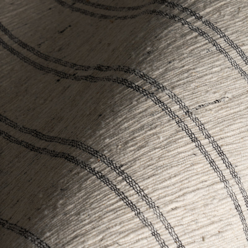 Arven Striped Handmade Cotton Rug, Rectangle 6' x 9'