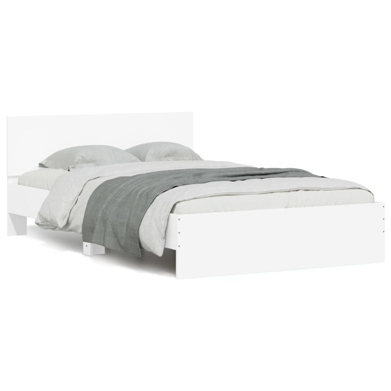 Nobue Bed, Small Double ( 120 x 190 cm), White