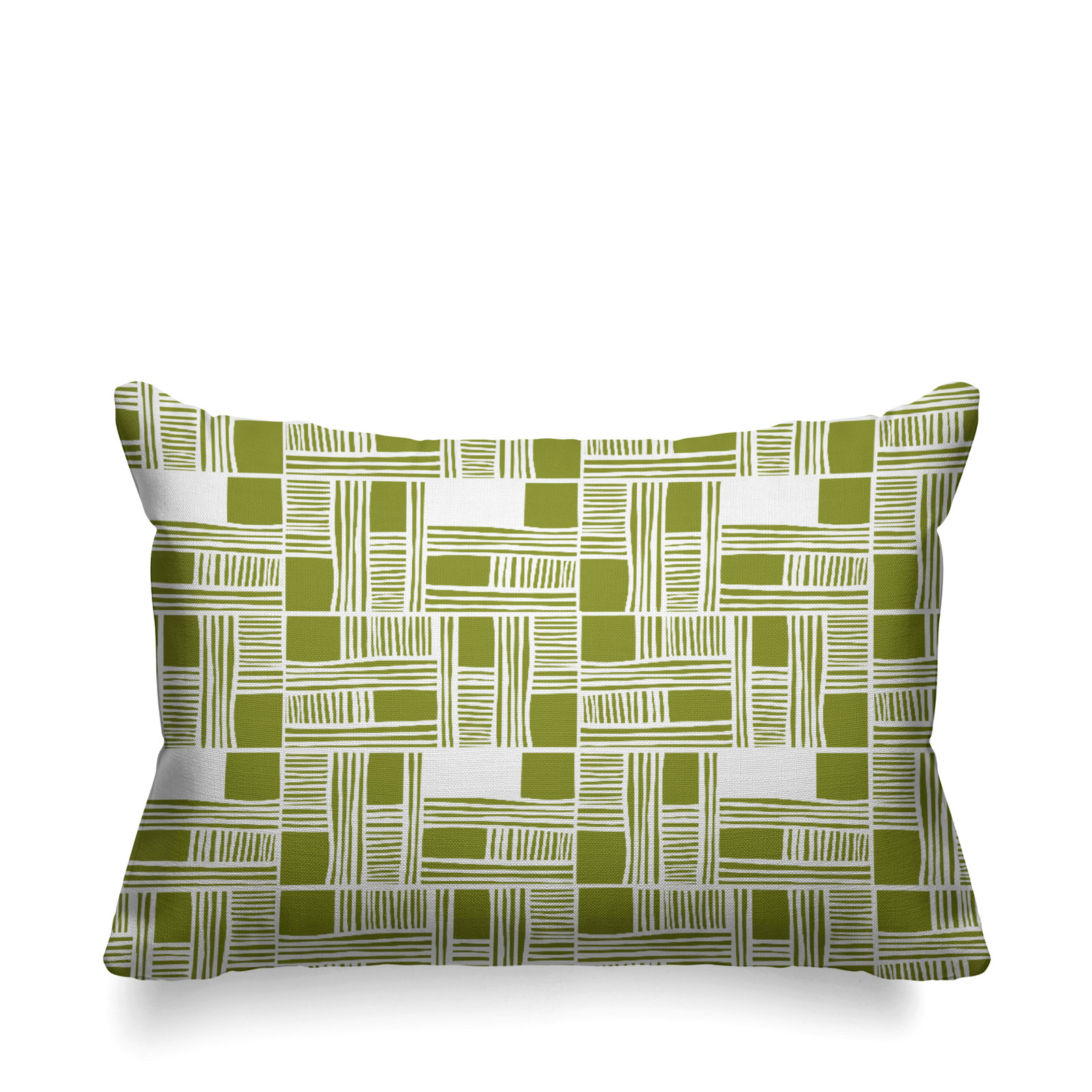 Kapri 20" x 19" Pillow Cover and Insert, Olive, 14" x 20", Rectangle