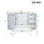 Lit simple en blanc avec tablettes et garde-robe - option de conception stable et fonctionnelle compacte