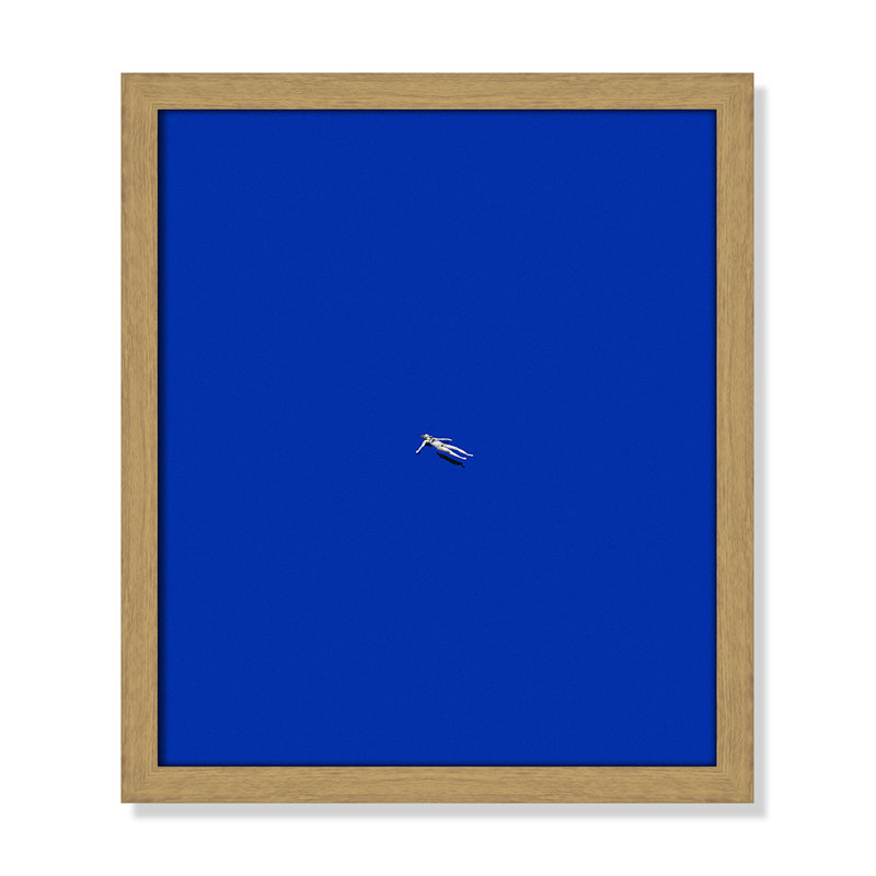 «No stress print» par Leon, Grain de bois naturel, L 13 po x H 15 po, Impression encadrée