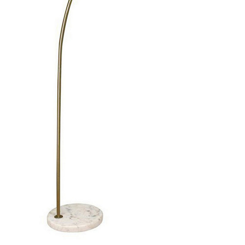 Lampe sur pied arquée 86 po Tynise, Doré, Beige