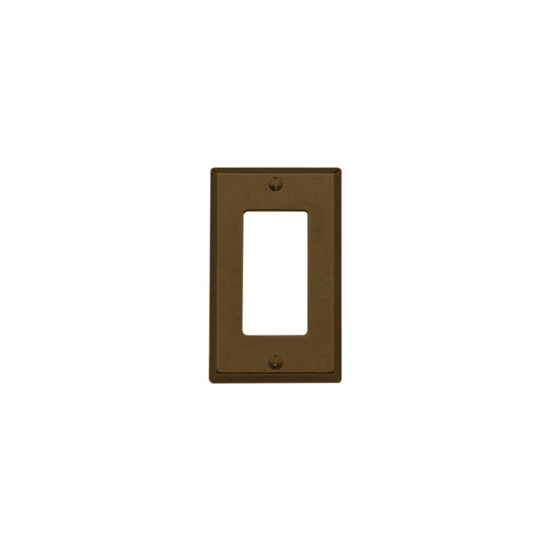 Decora Style Switch And Receptacle Cover, 4.56" H x 4.56" W x 0.31" D, Silicon Bronze Rust