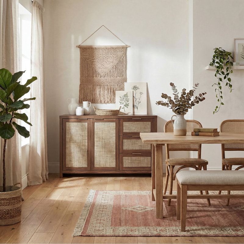 Dearbhaile 130 Cm Wide Credenza, Special Walnut
