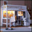 Lit mezzanine en bois avec bureau intégré