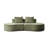 94.5'' Upholstered Modern Modular Compression Sofas Couch Green-1932707444