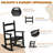16 In. Kids Classic Solid Poplar Wood Rocking Chair In Black, Egg-Shaped Seat For Ages 2–5-1667925490