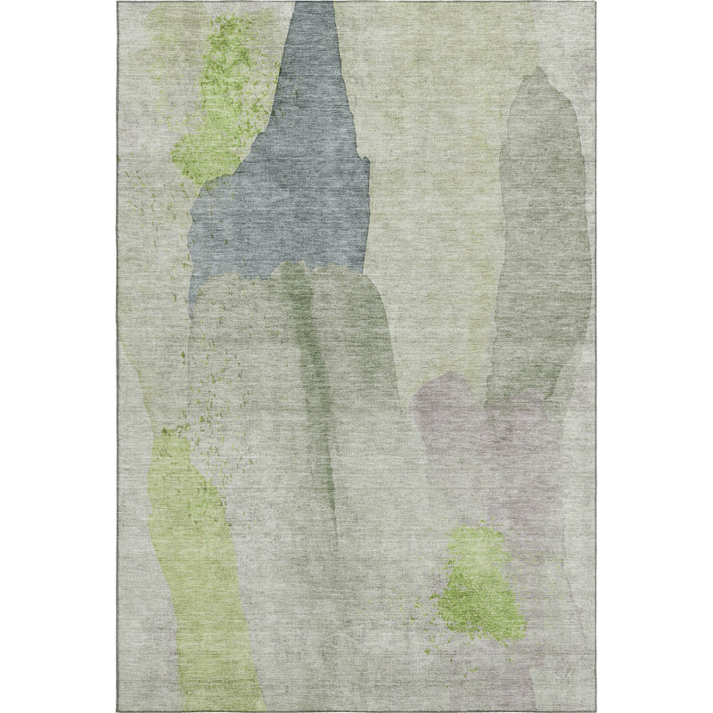 Premium Machine Washable Abstract Rug, Rectangle 10' x 14'