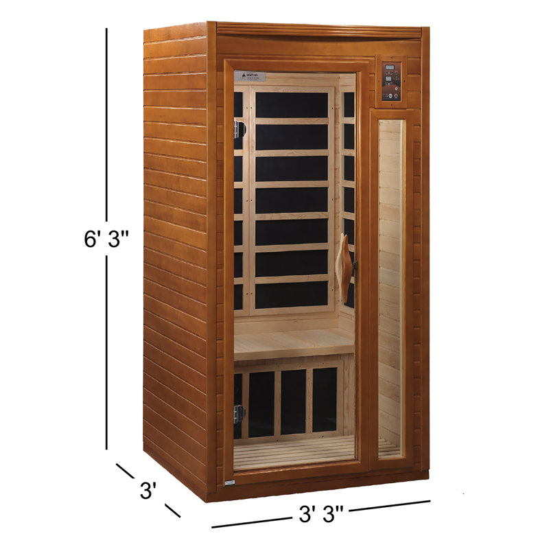 Barcelona Elite Hemlock Wood Infrared Sauna for 1-2 Persons