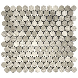 Mosaïque ronde en bois