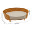 Canapé moderne pour animaux avec pattes, lit surélevé pour chat et petit chien avec coussin lavable (jusqu'à 22 lb)