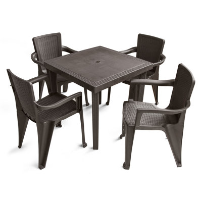 Rattan Square Table