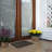 Outdoor Front Door Mat Harold Railing Rubber Rug - 24x16 Inches, Black