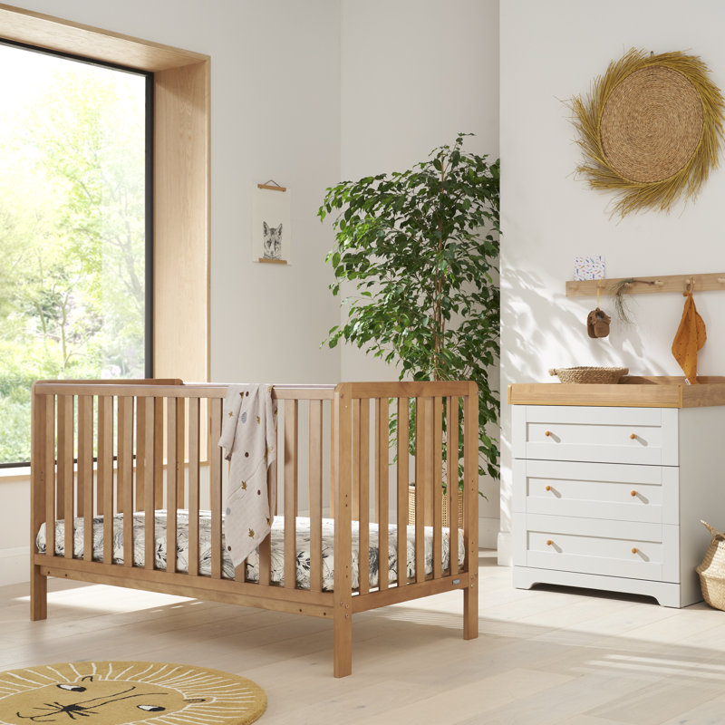 Tutti Bambini Malmo 2-Piece Nursery Furniture Room Set, Oak/Dove Grey/Oak