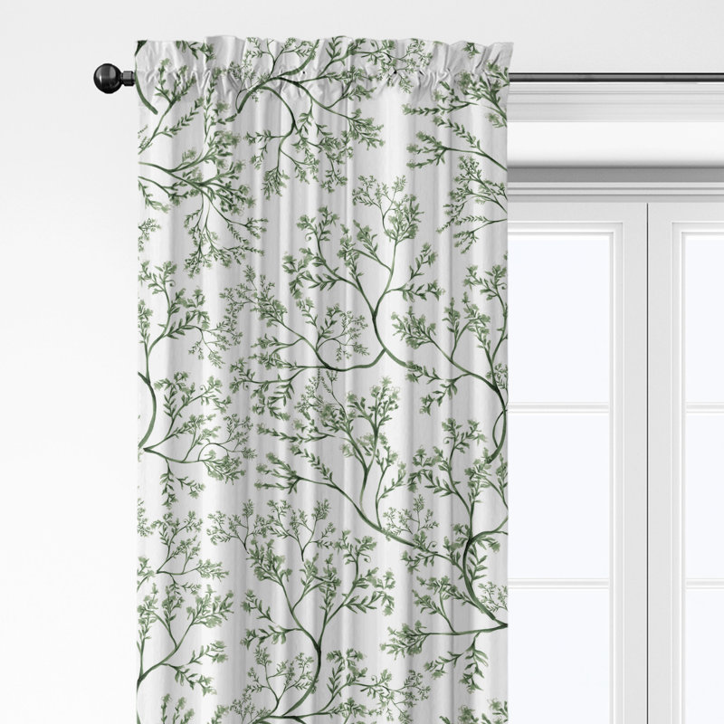 Ensemble de 2 rideaux en coton Tinsley Ivy, L 50 po x L 108 po
