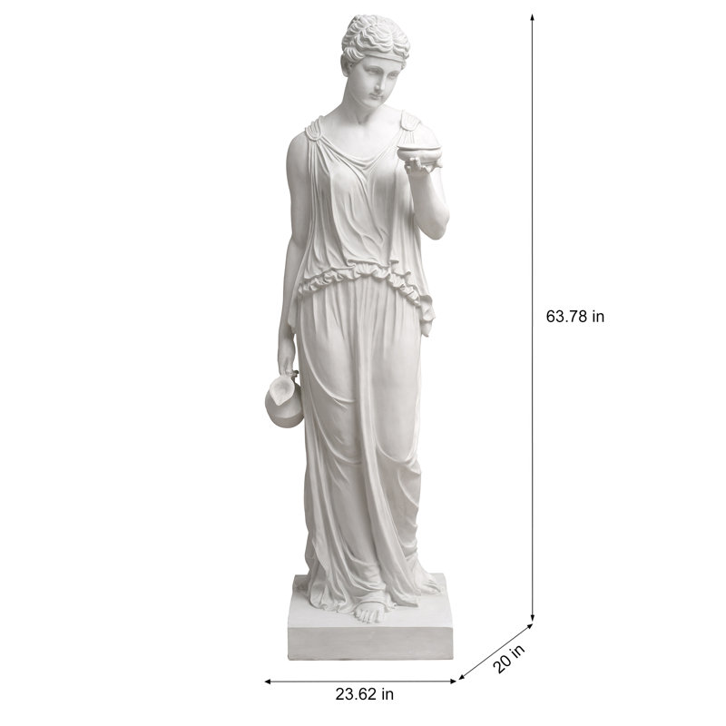 Statue de dame classique avec bol