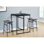 Modern 32" Rectangular Counter Height Table, Black Laminate, Fascinating Kitchen Feature Dining Height, Unusual Spot