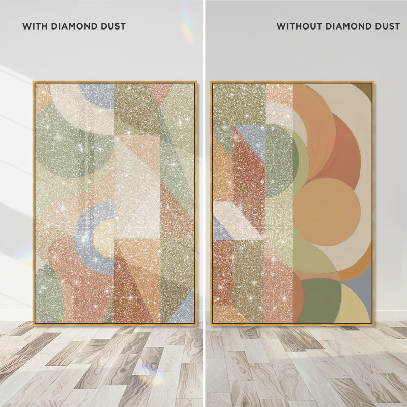 Adore You set Canvas Abstract Print by Oliver Gal, Black Frame, 10 x 15, 11"H x 16"W, Gold Floater Frame