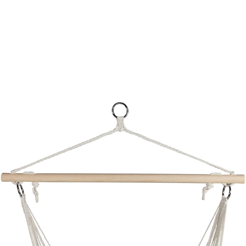 Hammock Chair With Wooden Bar - 37.25" X 33" - Cream