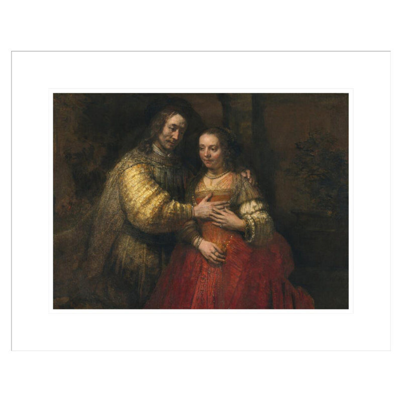 La fiancée juive par Rembrandt van Rijn - Estampe numérique encadrée, H 17,45 po x l 21,75 po