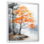 Orange et gris, forêt, automne, élégance I - art mural forêt-1762627639-1762627645
