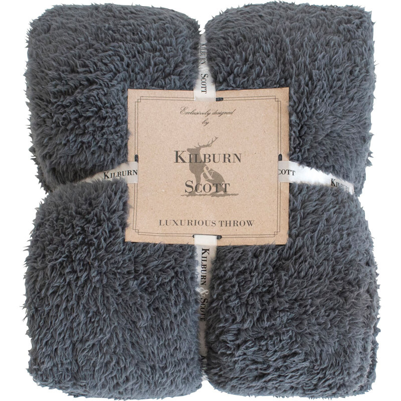 Glaucio Throw Blanket, Charcoal