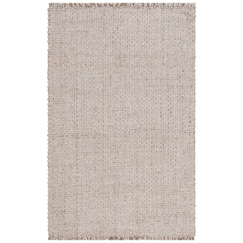 Tapis en jute / laine tissé à la main Kerriana, Rectangle 4 pi x 6 pi