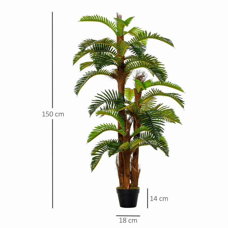 150cm Faux Fern Tree in Cement Pot