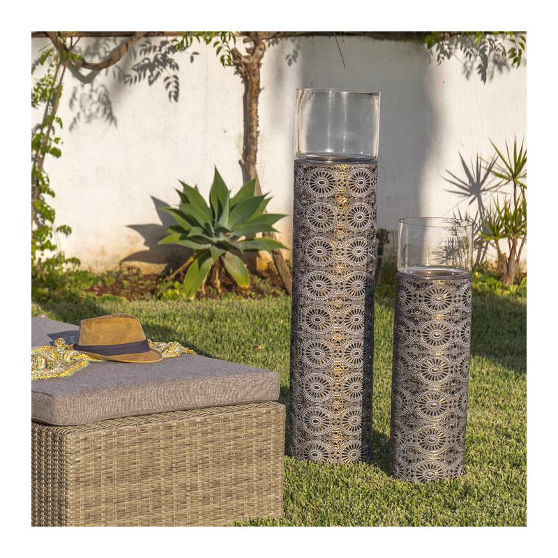 Mehmood Metal Lantern, 111cm H x 24.5cm W x 24.5cm D