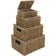 MantraRaj Stackable Seagrass 4 Piece General Basket Set Rectangular Lidded Storage Baskets