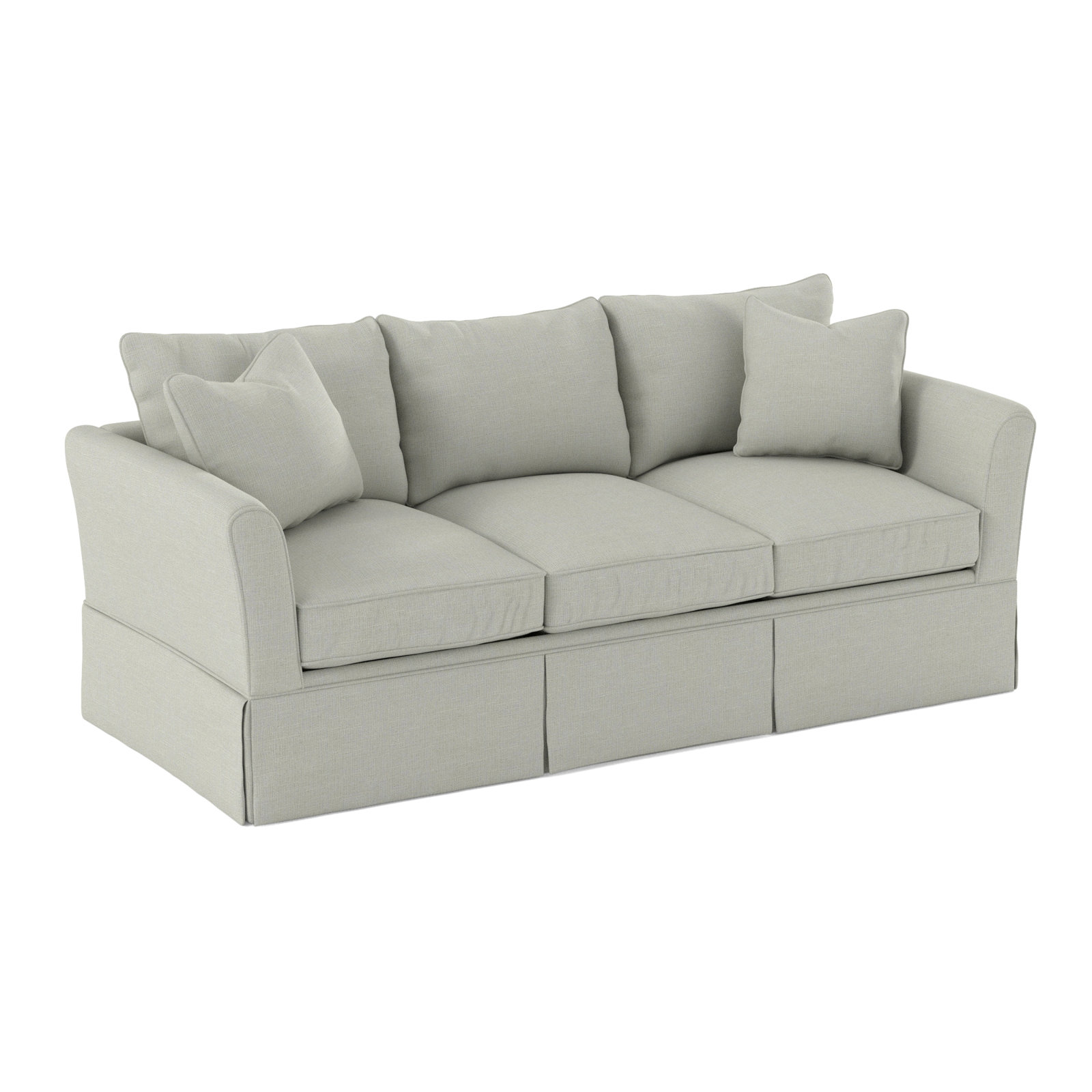 Shelby 82'' Upholstered Sofa, Drusky Moonglow Sustain® Basketweave