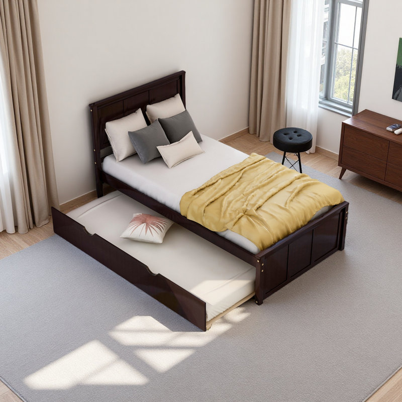 Lit plateforme avec lit gigogne simple