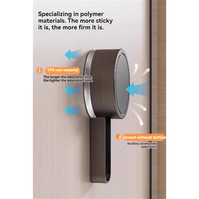 Aluminum Alloy Suction Cup Hook Rack