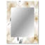 Zakaria élégant motif floral ivoire - miroir floral, miroir mural décoratif floral, impression d'art en métal-1116019839