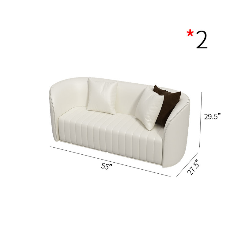 Canapé de café de style simple Mathijs, H 29,5 po x l 55 po x P 27,5 po