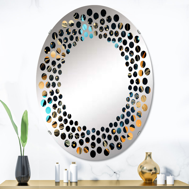 Miroir mural à pois Eclectic Boho Feather, L 24 po x H 36 po