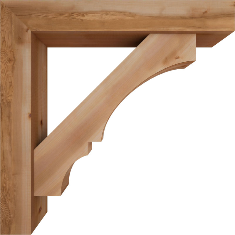 Support de bloc Balboa avec entretoise décalée, 42 x 42, Cèdre rouge occidental de l 7 1/2 po (lisse)