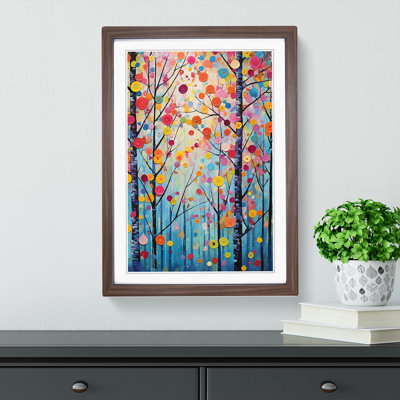 Spring Forest Abstract No.2 - Single Picture Frame Print on Wood