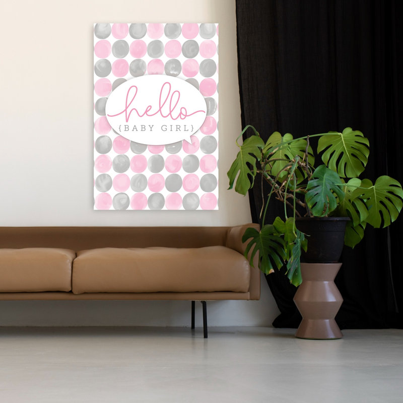 Hello Baby Girl, art contemporain abstrait, H 48 po x l 32 po