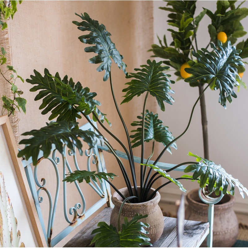 Plante philodendron artificielle en pot