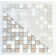 1" x 1" Mixed Material Mosaic Tile
