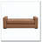 Durable Brown Faux Leather Ottoman