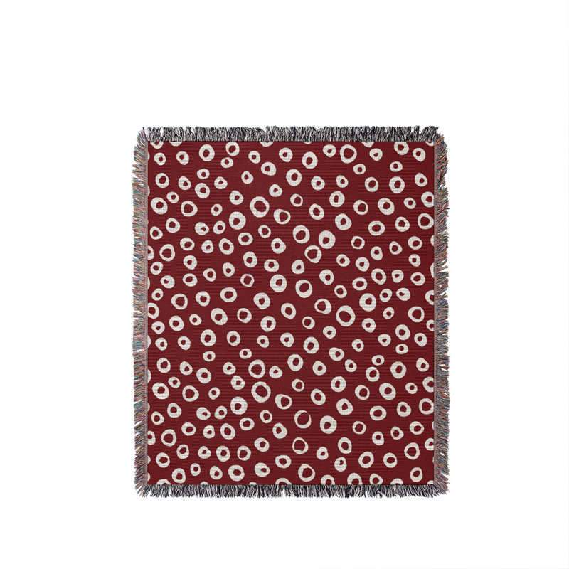 Jeté en coton Tanta, 50 x 60, Rouge