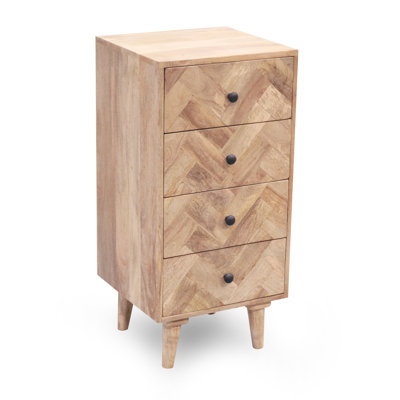 Sherburne Solid Wood 42cm W 4 - Drawer Chest of Drawers