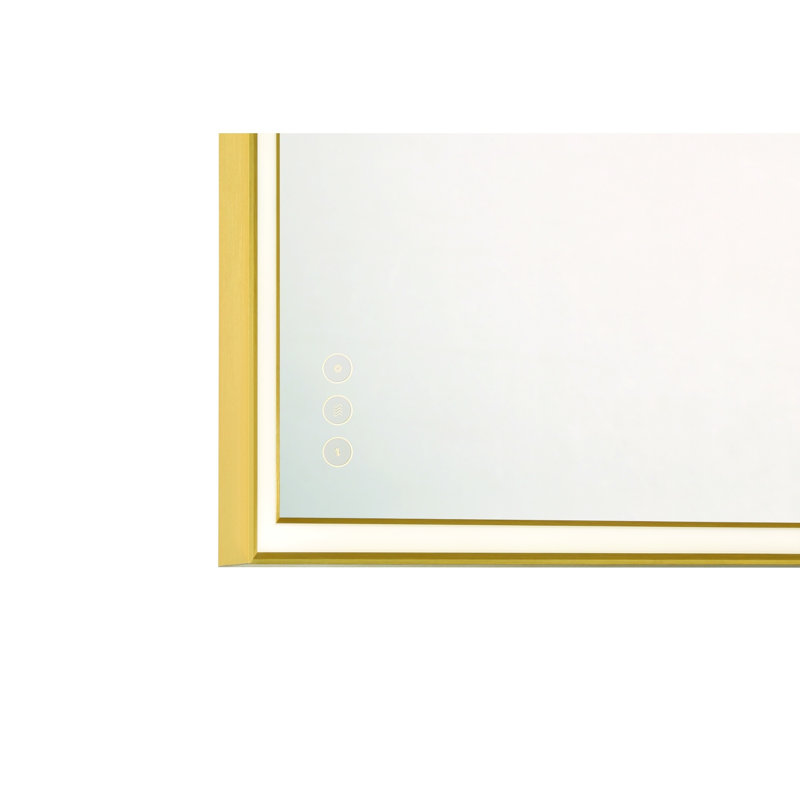 Miroir Nixon, Doré, 36 po x 24 po, Rectangle